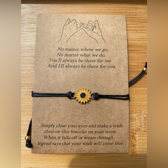 Sun Flower Charm Friendship Bracelet - Picture 8 of 11